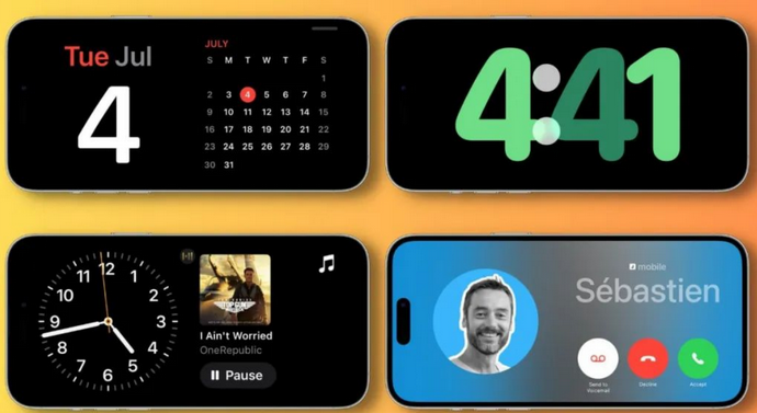文儒镇苹果手机维修分享iOS17横屏充电待机显示有什么好处 