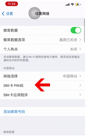 文儒镇苹果14维修网分享如何给iPhone14的SIM卡设置密码 